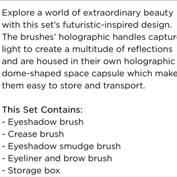 Sephora Cosmic Iridescent Makeup Eyeshadow Brush Set BNIB - Picture 14 of 16